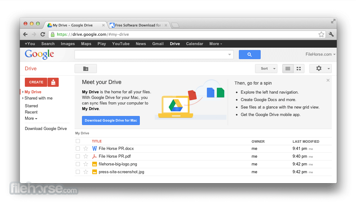 google drive extensuon for mac